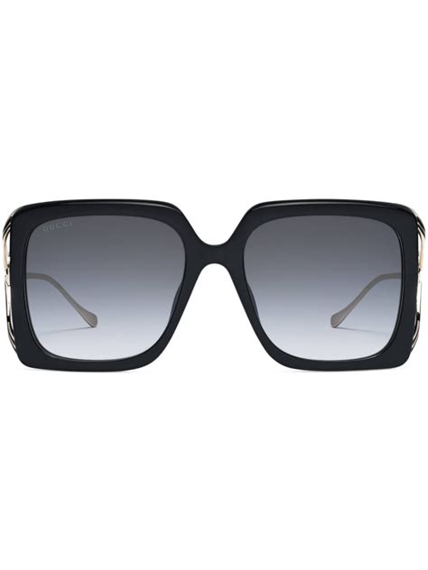 gucci eyewear rectangular frame sunglasses|gucci oversize rectangular sunglasses.